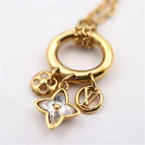 louis vuitton blooming strass|LOUIS VUITTON Metal Blooming Strass Necklace Gold.